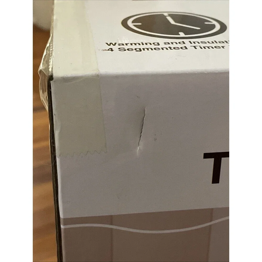 SAMEAT Heated Towel Warmer Large Bucket White Bath Robe Blanket Warmer NWT